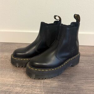 Dr. Martens Black Platform Chelsea Boots